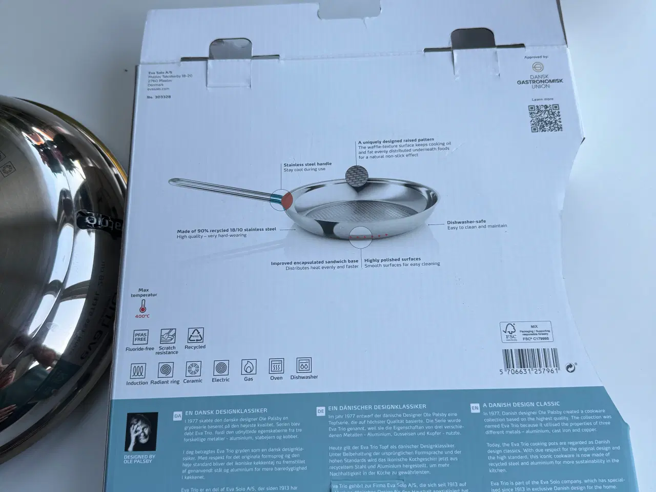 Billede 3 - Eva trio stainless steel stegepander 20 og 28 cm