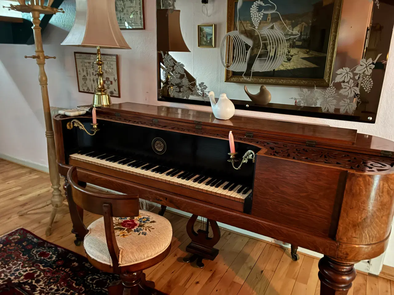 Billede 2 - Antikt spinet fra Hornung & Møller fra 1872 