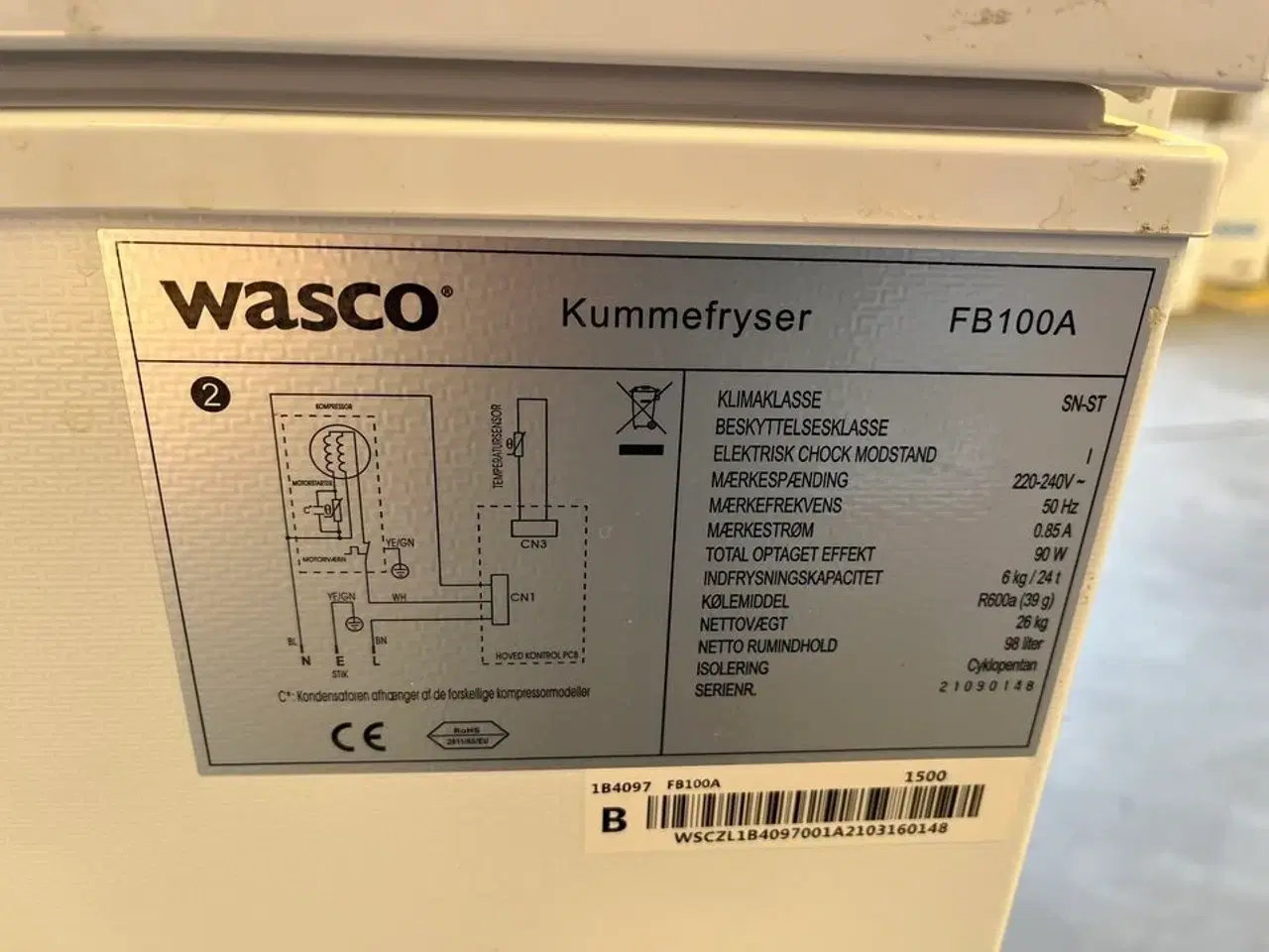 Billede 8 - Industri opvaskemaskine COMENDA rustrit stål + kummefryser WASCO