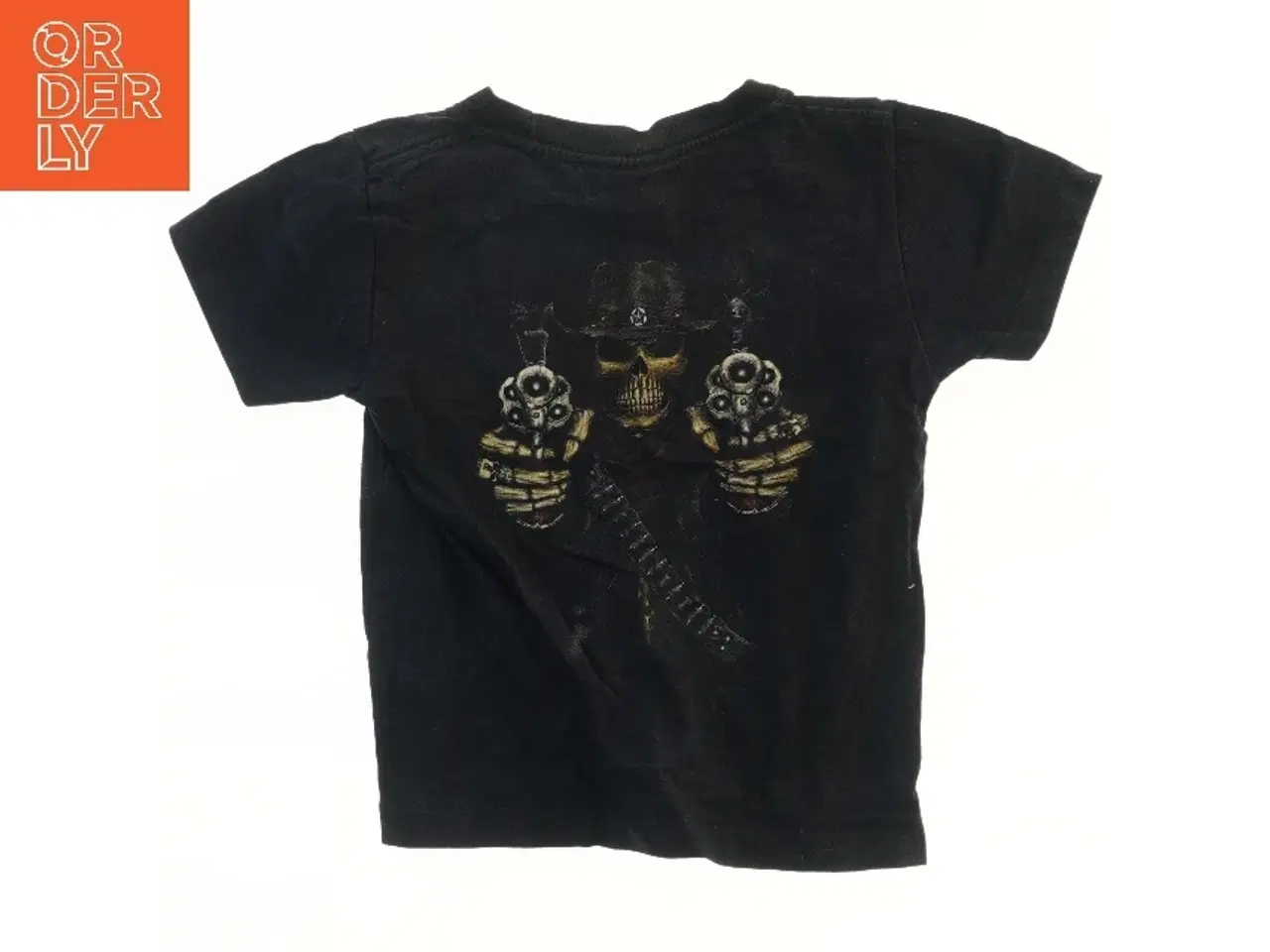 Billede 2 - Sort T-shirt med skelett motiv (str. 98)