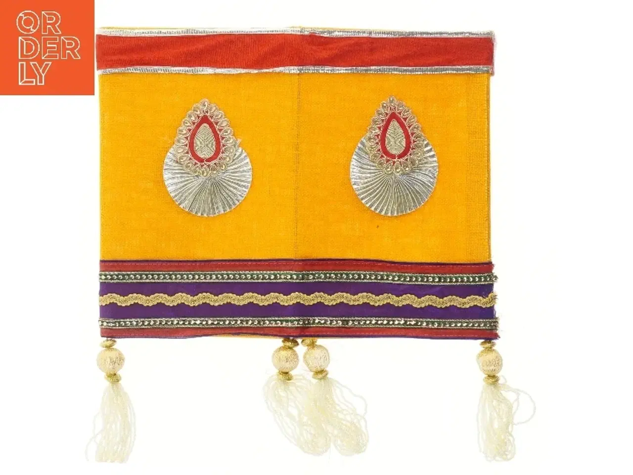 Billede 2 - Dekorativt gult pynt (str. 41x31,5 cm)