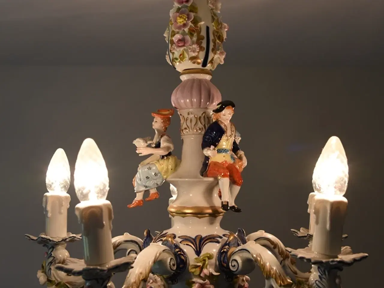 Billede 5 - Edmé Samson porcelænslysekrone