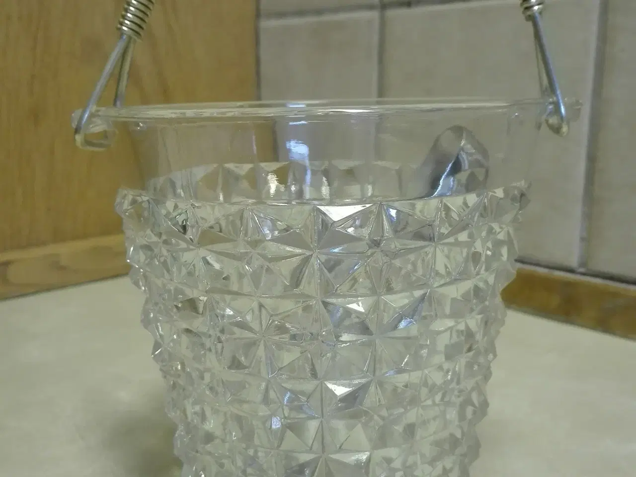 Billede 1 - Isspand i glas med tang
