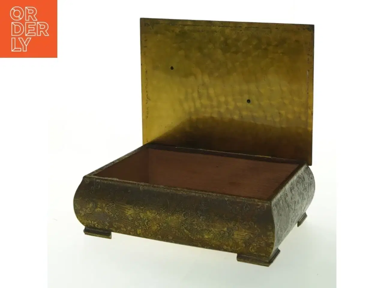 Billede 2 - Dekorativ bronze boks med låg (str. 21 x 16 cm)