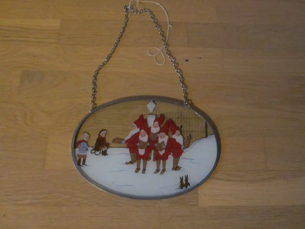 Billede 2 - Flot juleophæng af glas med  nisser