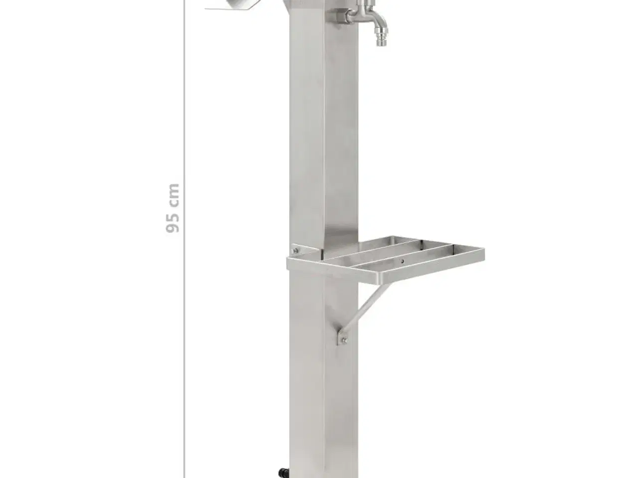 Billede 9 - Vandsøjle til haven 95 cm rustfrit stål firkantet