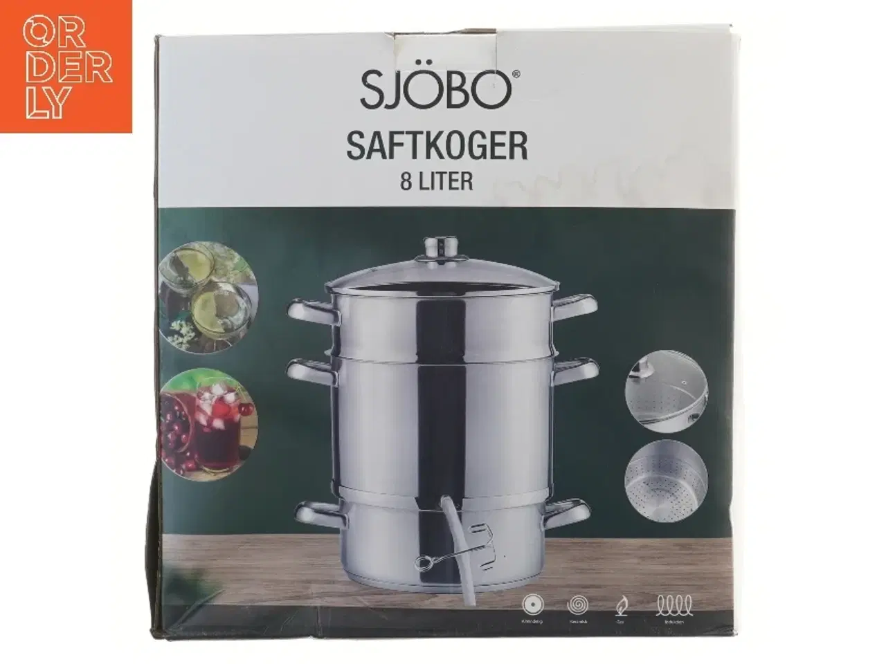 Billede 3 - Saftkoger med låg og slange fra SJÖBO (str. Ø 27,5 og 27,5 og 26 cm)