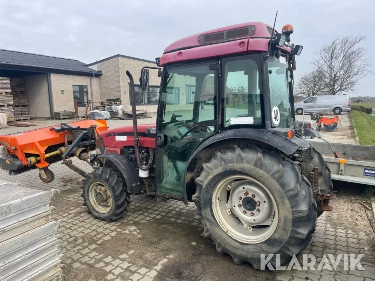 Billede 8 - Traktor Case JX1070N med kost