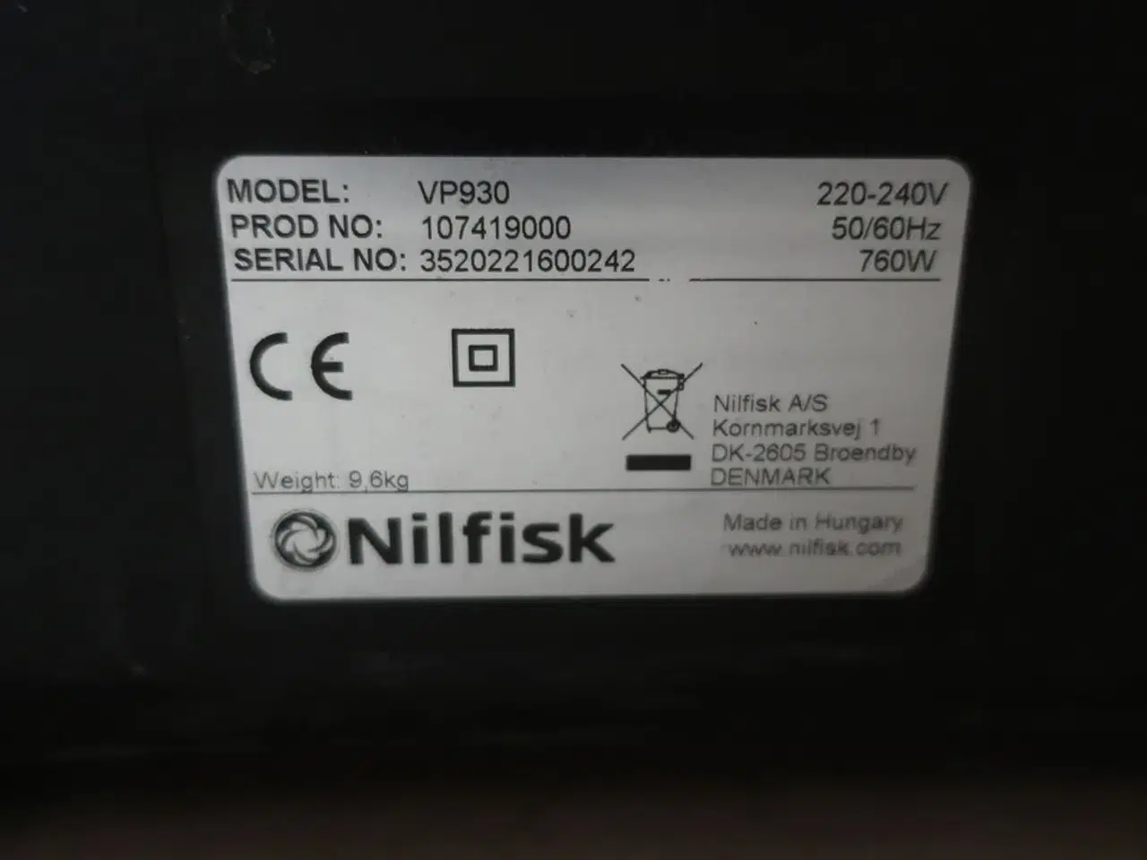 Billede 4 - Støvsuger NILFISK VP930