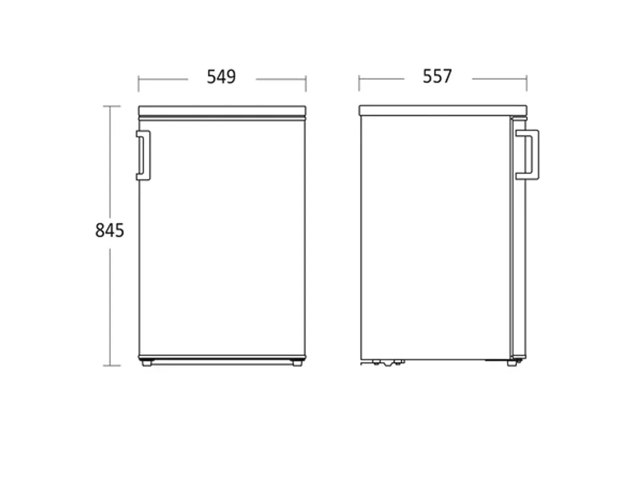 Billede 4 - Scandomestic Køleskab 126 Liter – SCRFT126WE