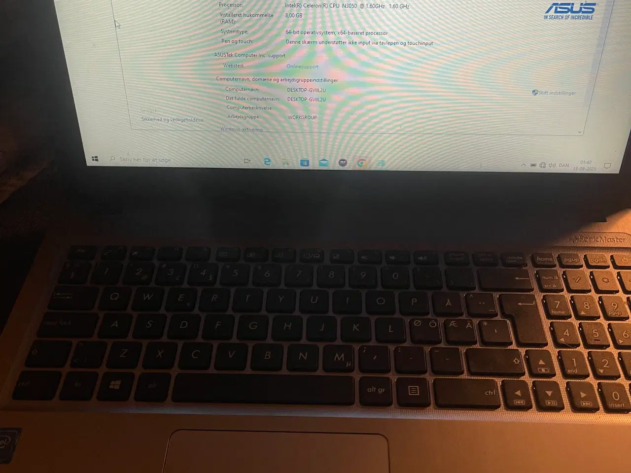 Billede 1 - Asus A540S Laptop 15.6" Grå Intel Celeron