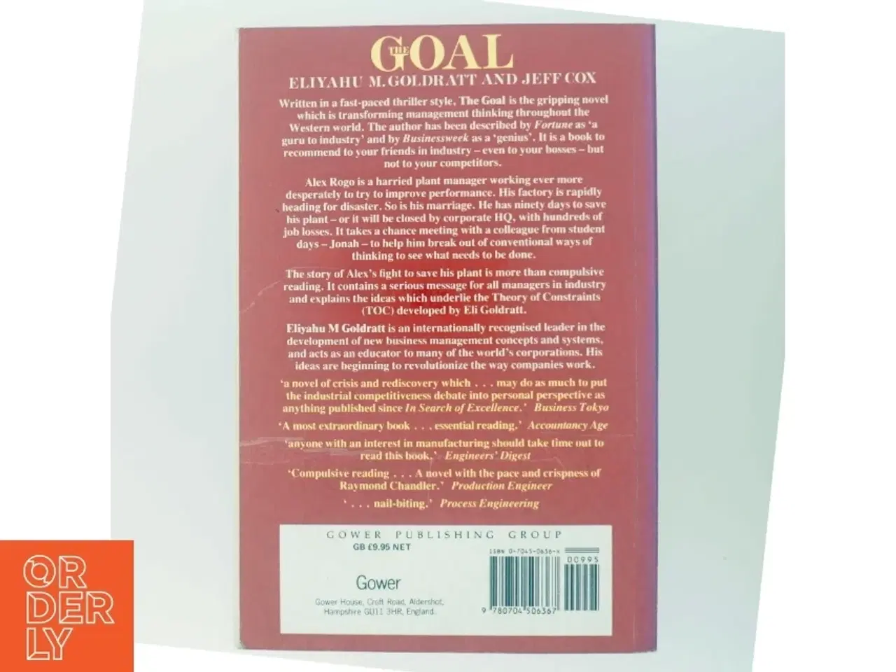 Billede 3 - The Goal af Eliyahu M. Goldratt, Jeff Cox (Bog)