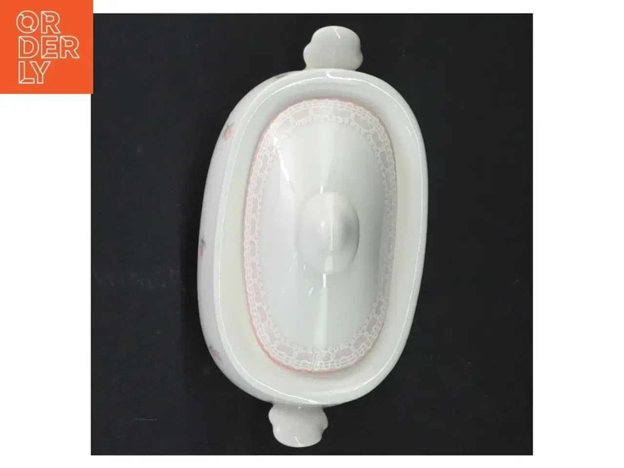 Billede 2 - Porcelænssukkerskål med låg (str. 14 cm)