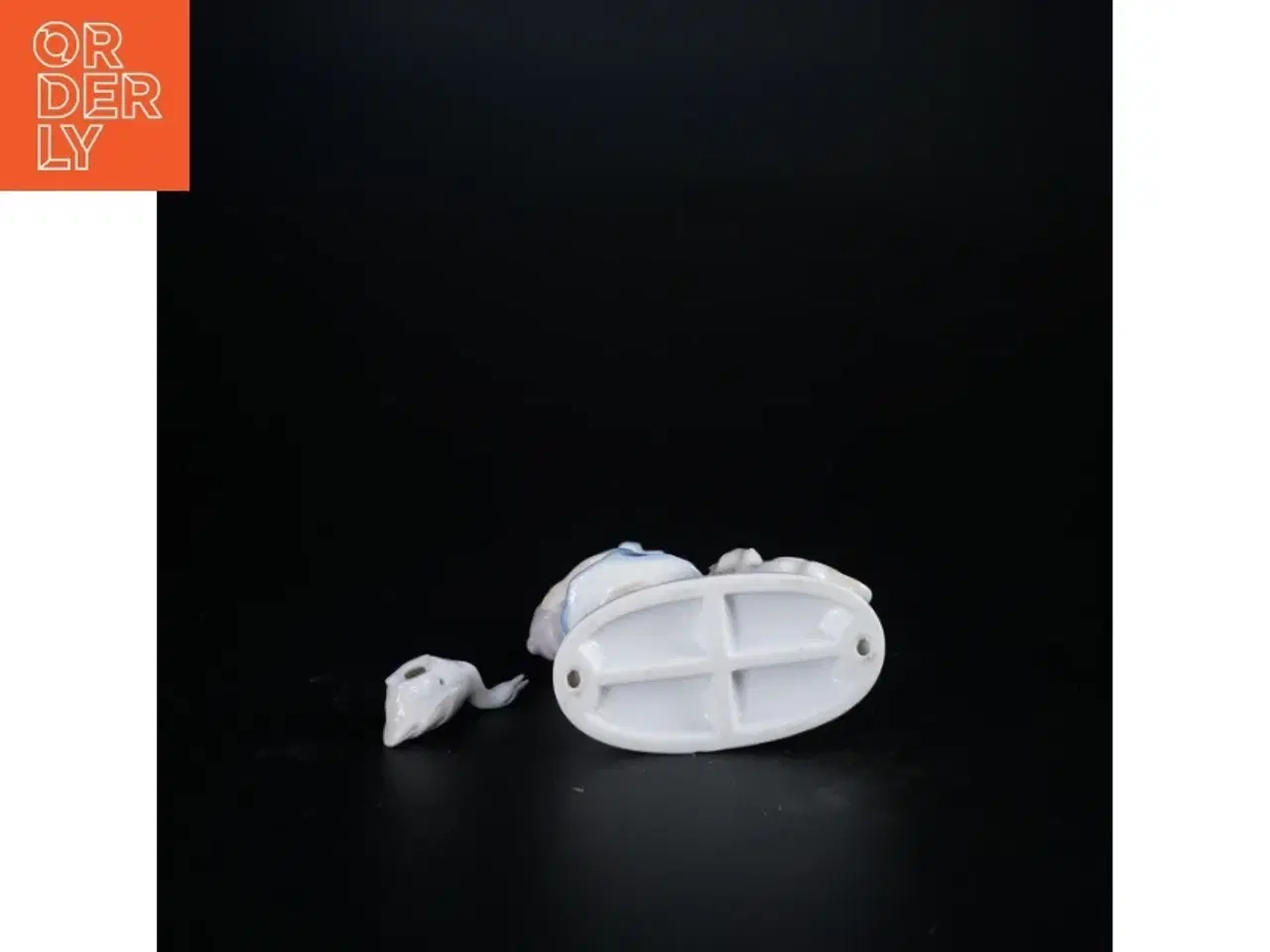 Billede 3 - Porcelænsfigur af pige med gæs (str. 10 x 12 x 5 cm)