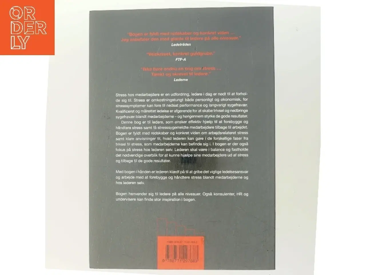 Billede 3 - Stop stress : håndbog for ledere af Marie Kingston (Bog)