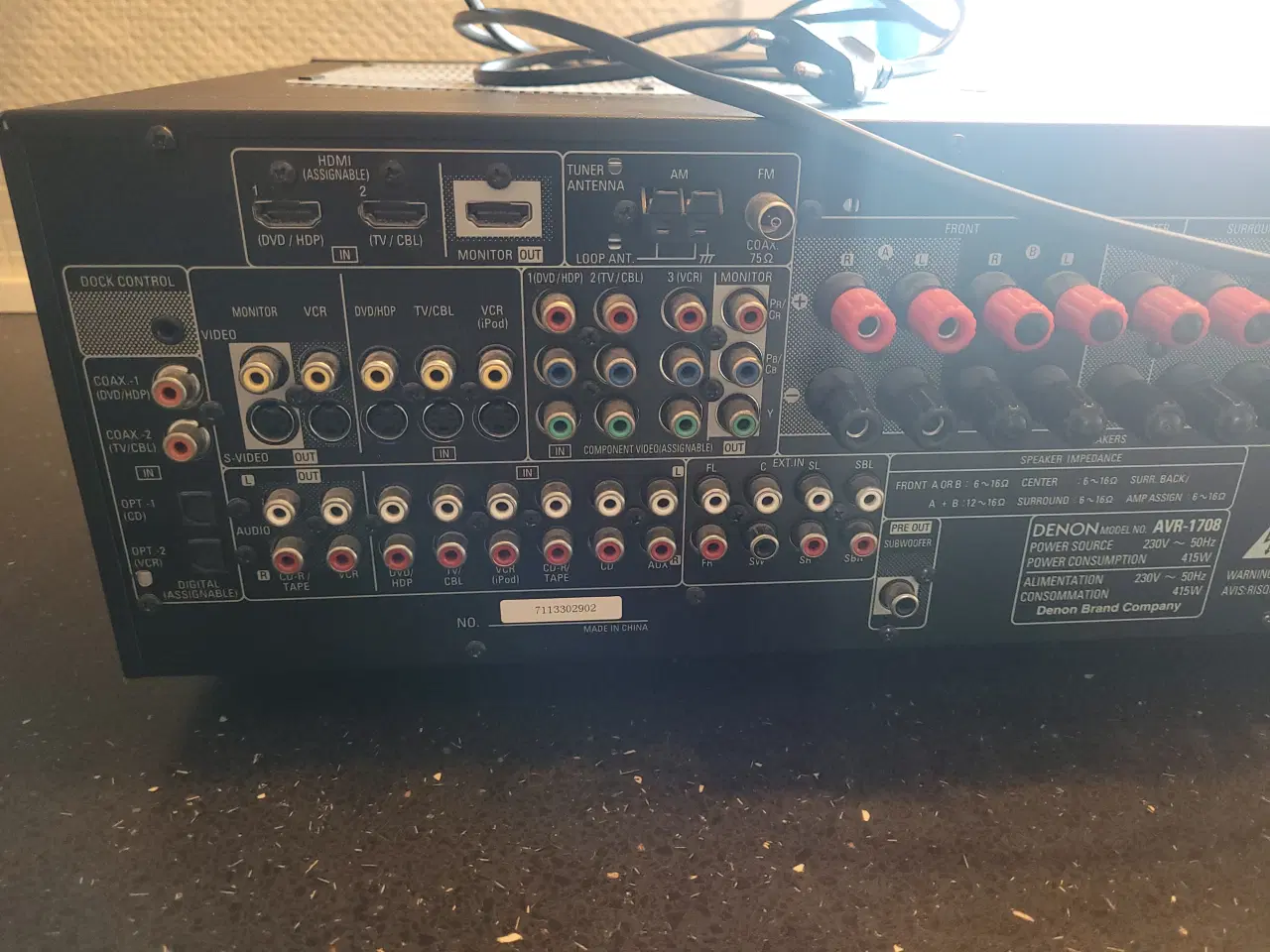 Billede 4 - Denon avr1708 7.1 Surround Receiver 