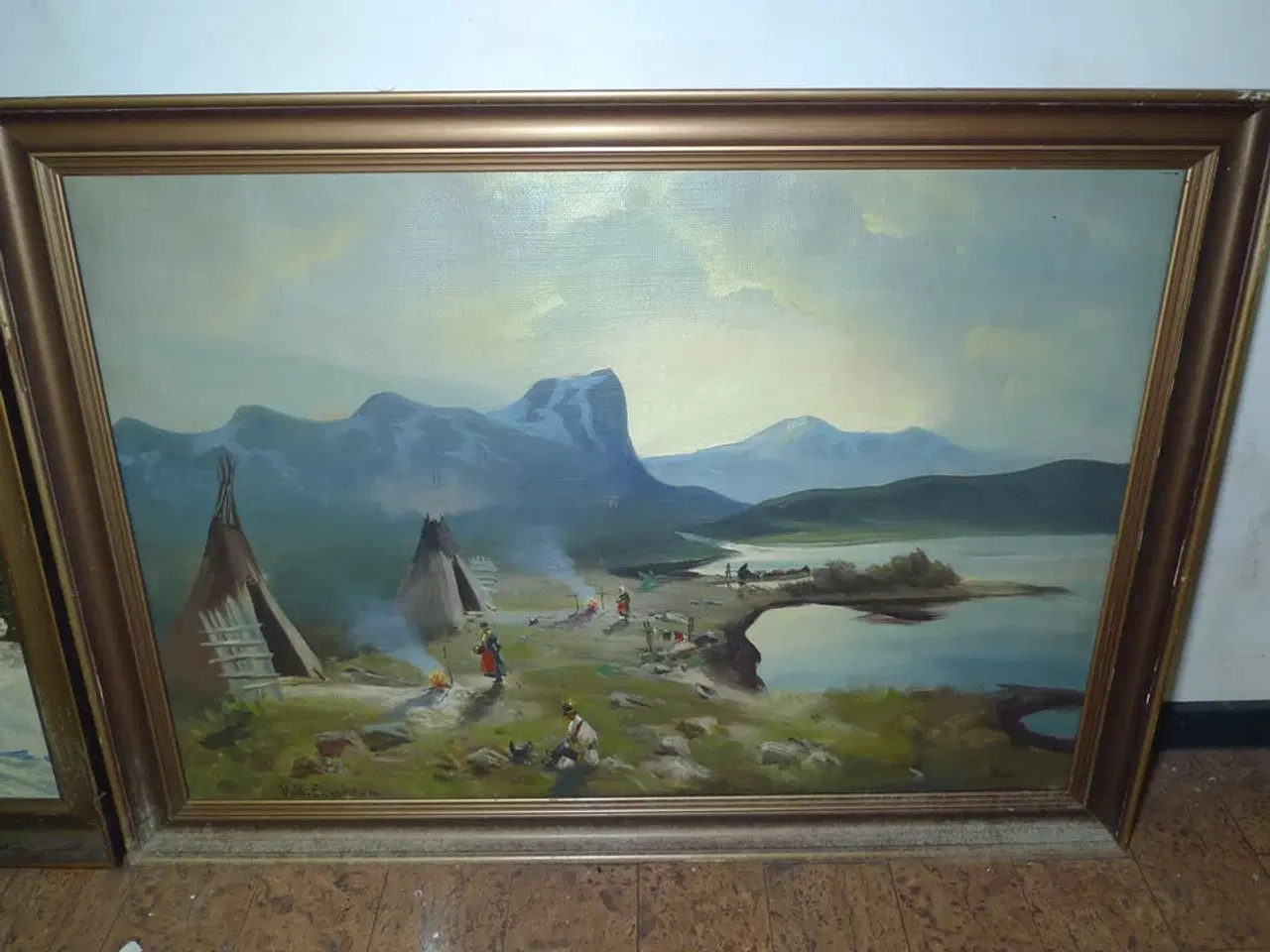 Billede 12 - 14 stk. malerier i rammer ass. str.