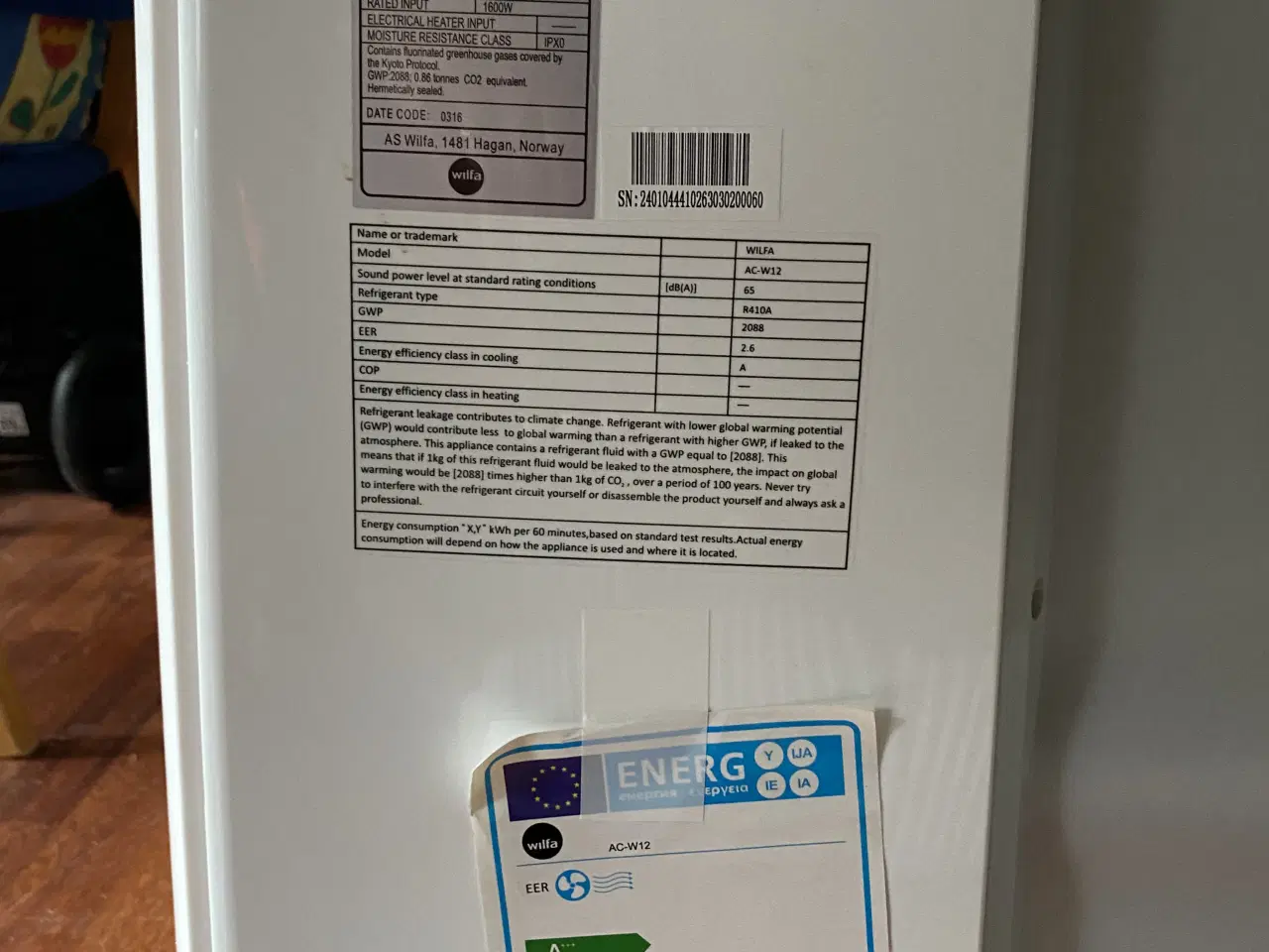 Billede 3 - Wilfa aircondition AC-W12 sælges