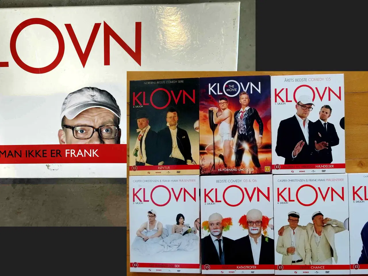 Billede 1 - Klovn, brætspillet + DVD sæson 1-5 + 2 film