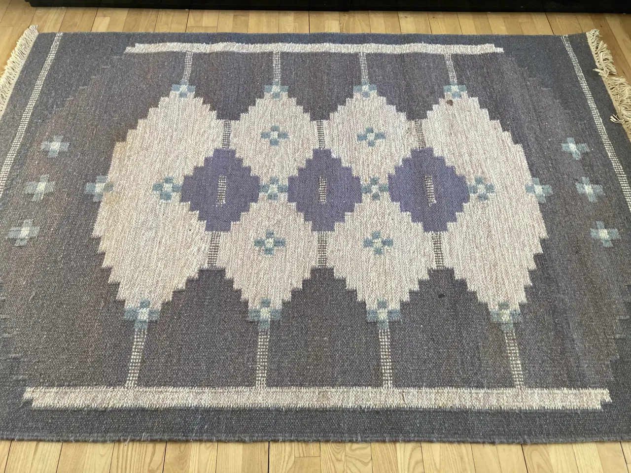 Billede 2 - Vævet uldtæppe 