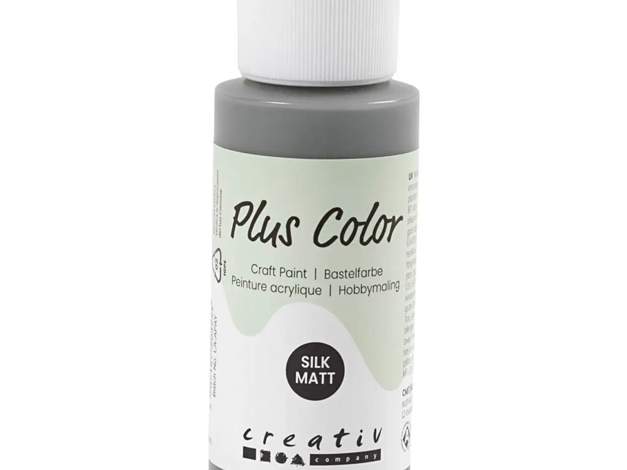 Billede 1 - Plus Color Hobbymaling Mørk Grå 60ml - Hurtig Tørring