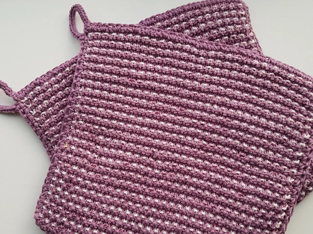 Billede 1 - Vævestrikkede grydelapper - dobbelte