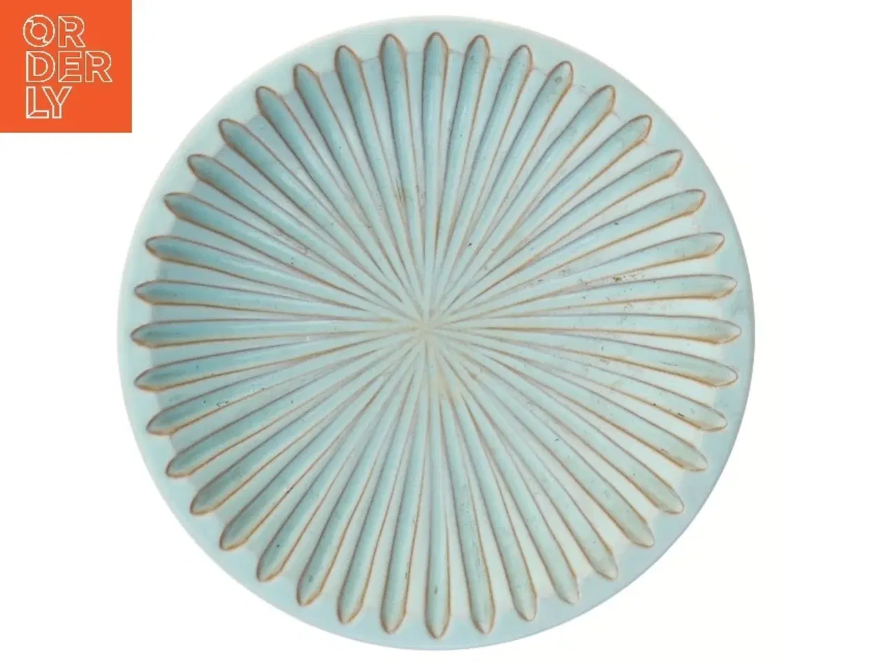 Billede 2 - Lys blå keramisk skål fra Schollert (str. Ø 23 cm)