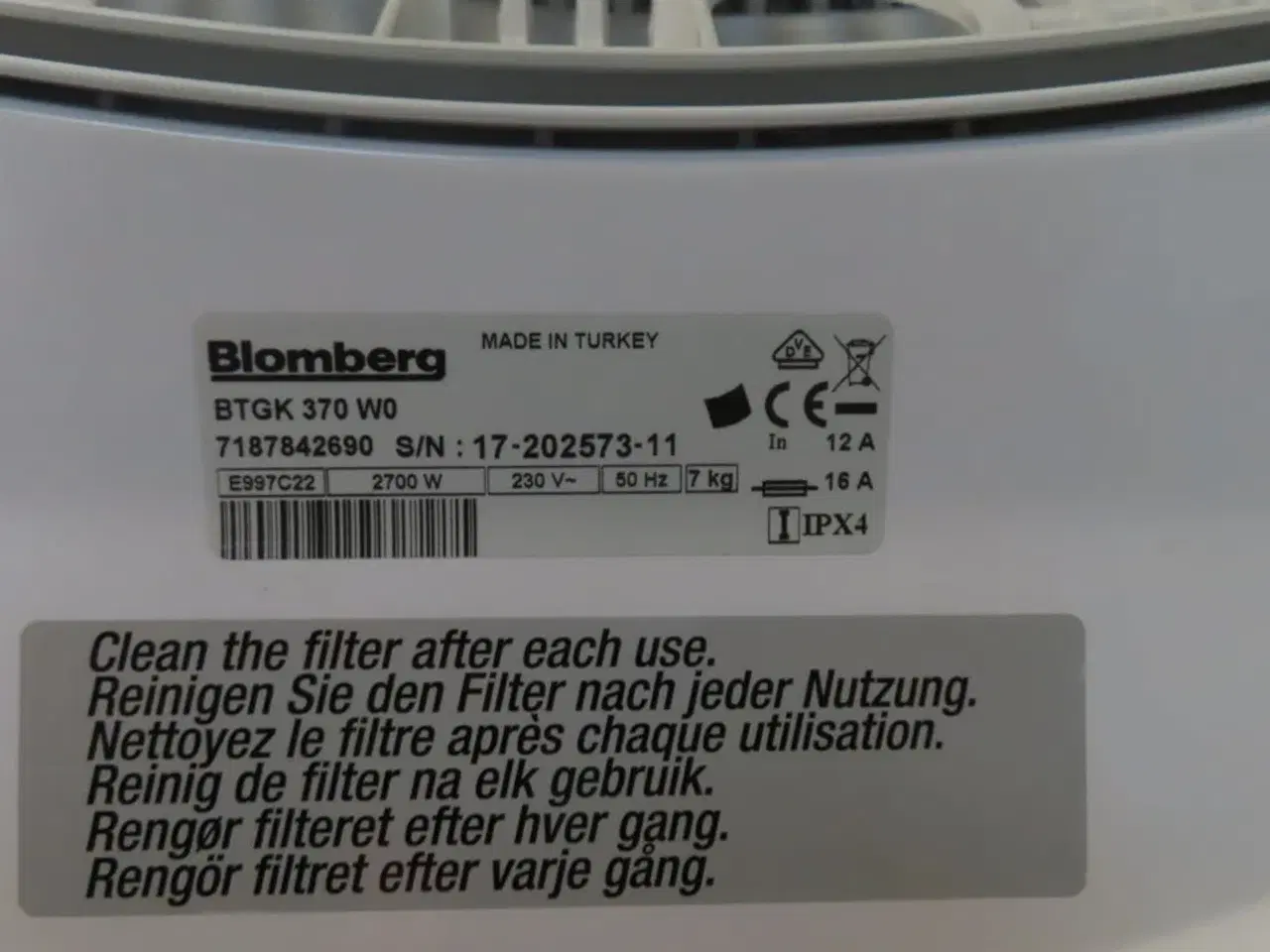 Billede 6 - Tørretumbler BLOMBERG BTGK370W0