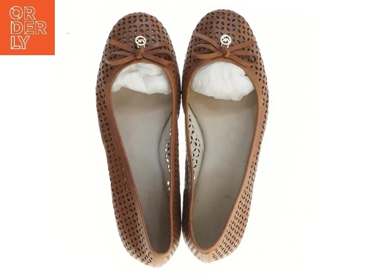 Billede 2 - Flade sko med sløjfe og perforeret design fra Michael Kors (str. fod 28,5 cm)