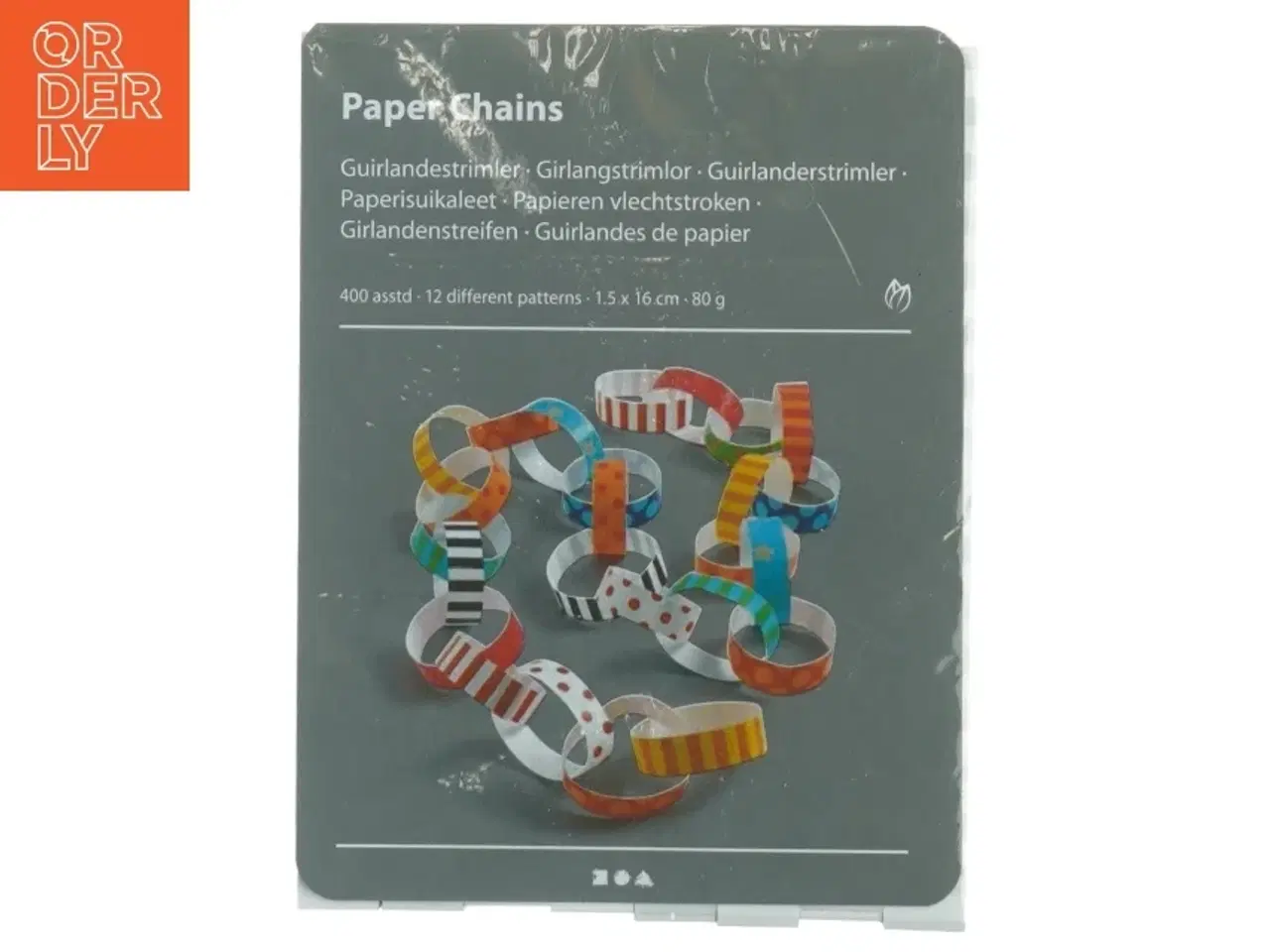 Billede 1 - Papirstrimler til guirlander (str. 1,5 x 16 cm)