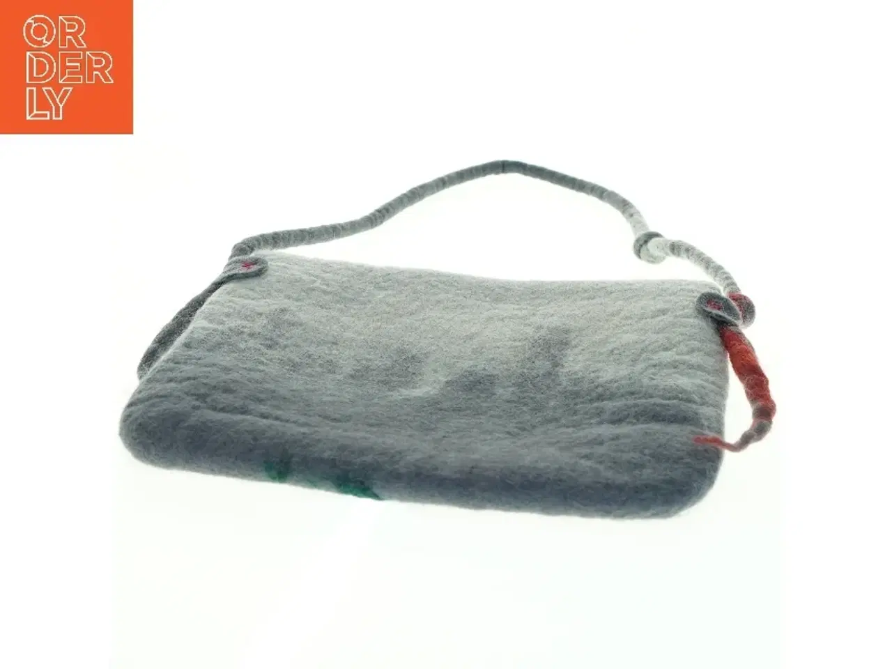Billede 4 - Filtet og håndlavet skuldertaske i uld (str. 28x26 cm)
