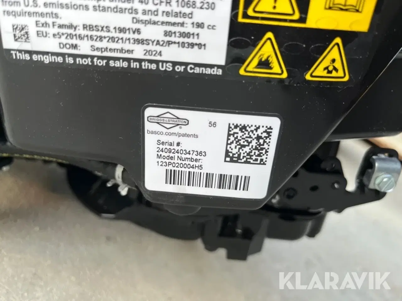 Billede 7 - Motor til Brændekløver Briggs&Stratton