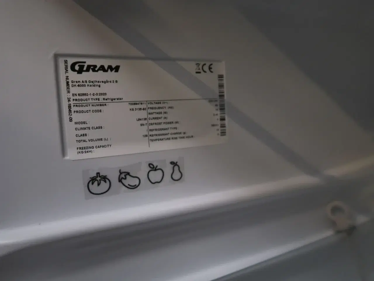 Billede 3 - Køleskab GRAM L54135