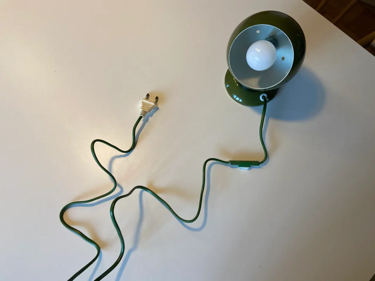 Billede 3 - Flot grøn vintage væglampe