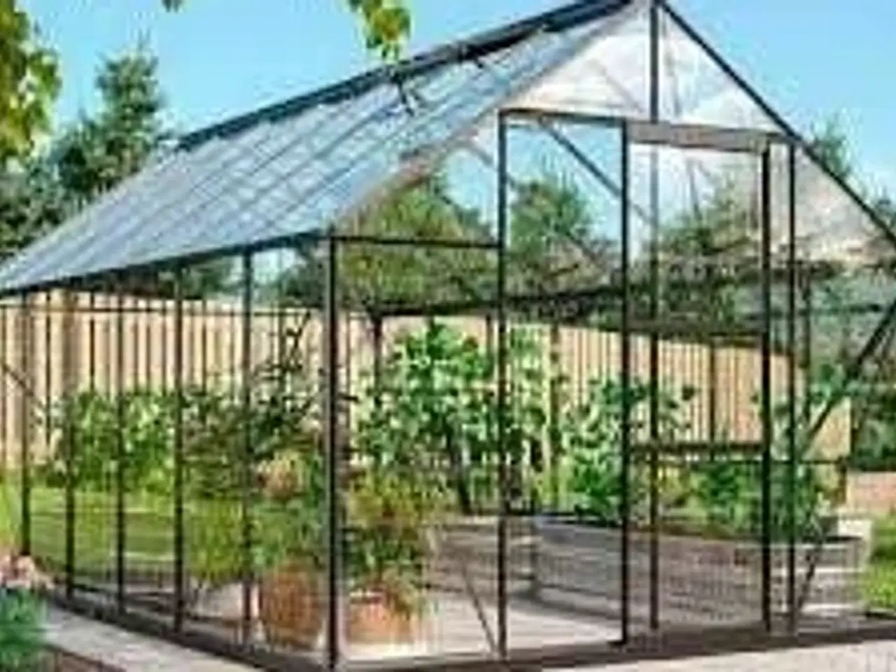 Billede 1 - Vitavia Merkur 9900 drivhus Sort med 3 mm delt glas