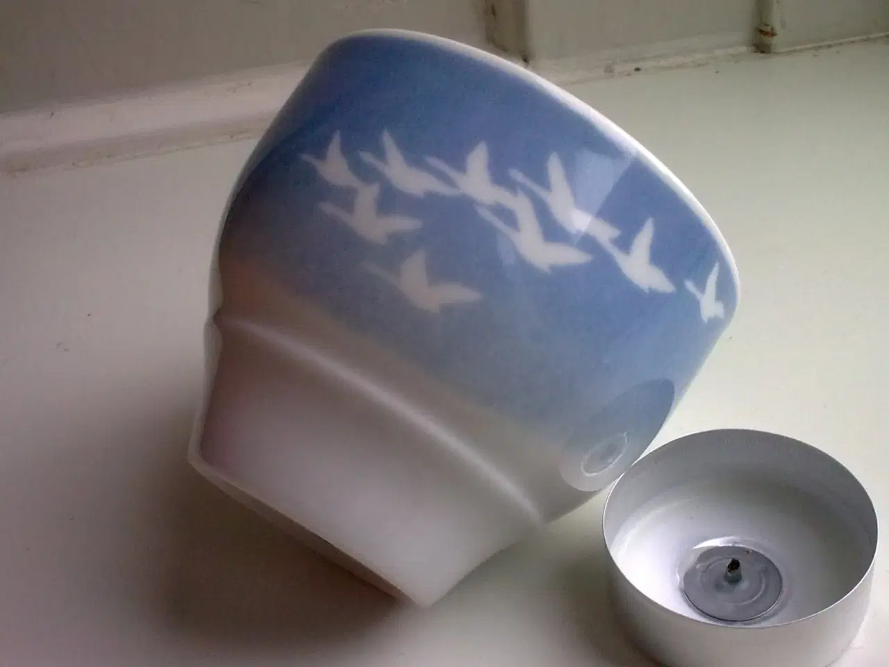 Billede 20 - Pottehoved KERAMIK plantepotte & LYSblå sjov!