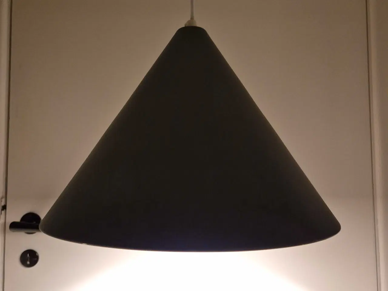 Billede 4 - Gråblå kegleformet retrolampe