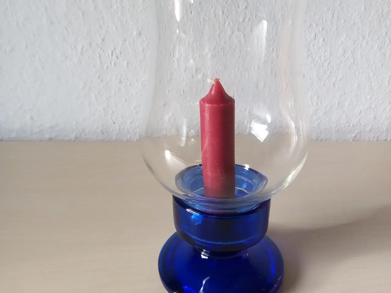 Billede 6 - vaser/kande/skål/lysestage i blå glas