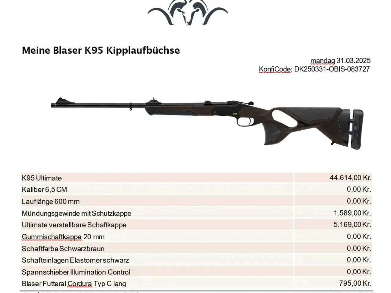 Billede 5 - Blaser K95 Kipplaufbuchse Cal. 6,5 Creedmoor