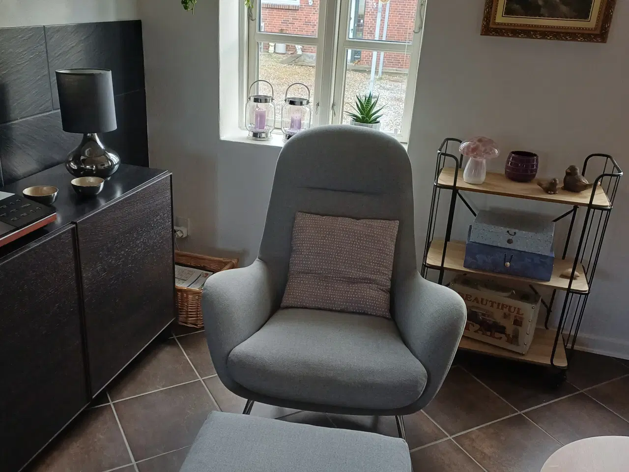 Billede 5 - Lænestol med fodskammel