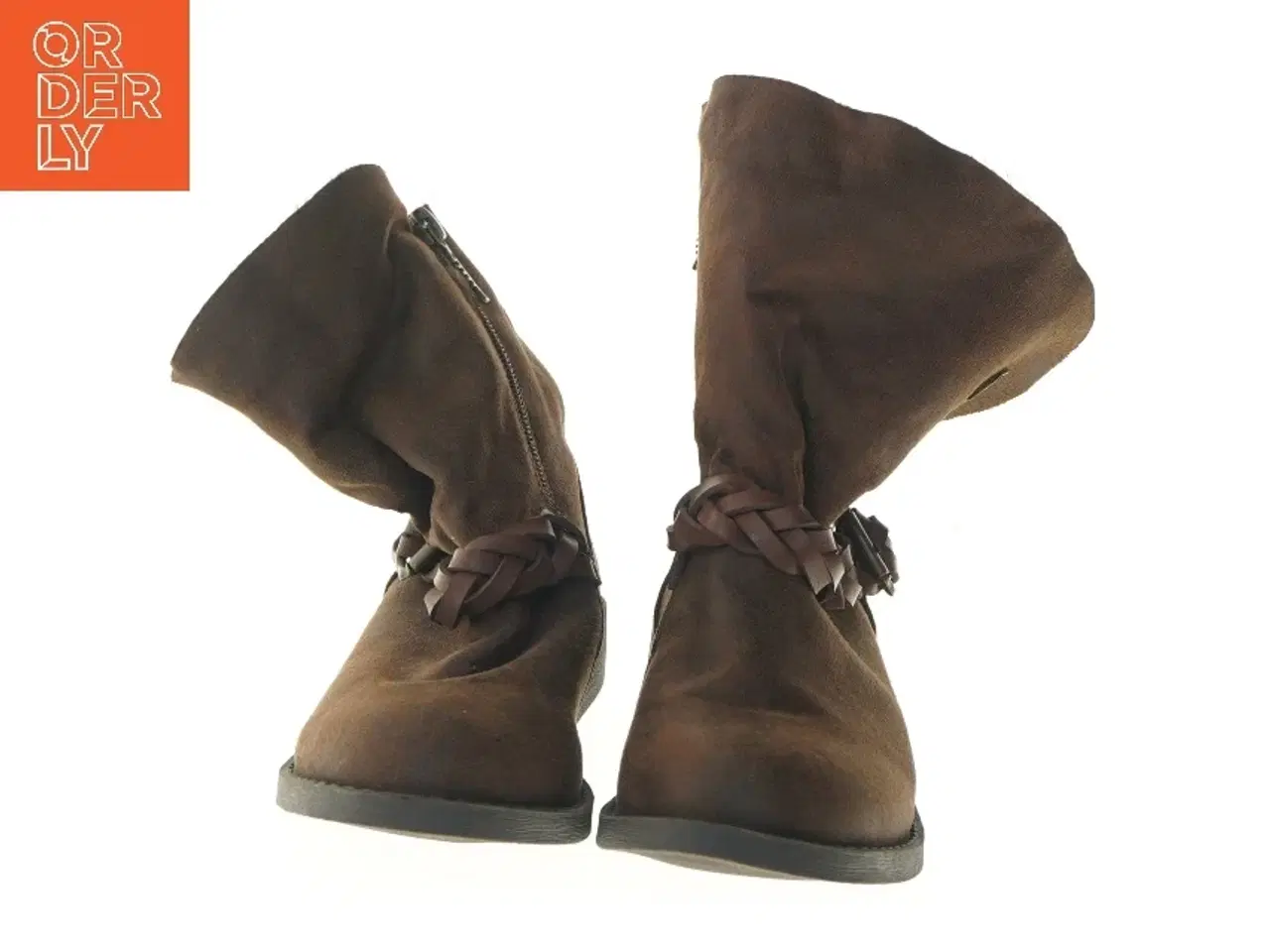 Billede 5 - Brune støvler med flettet rem fra Blowfish (str.34 Længde 24 cm)