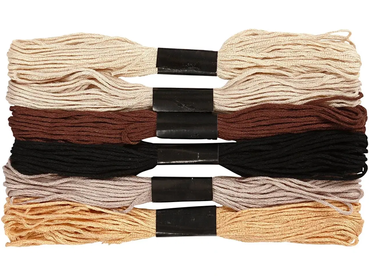 Billede 1 - Broderigarn 1 mm, Natur - 6 Bundter i Pakken