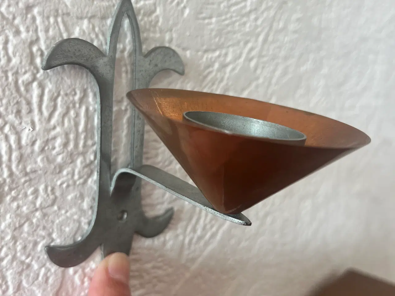 Billede 3 - Væg Lysestage til Fyrrefadslys