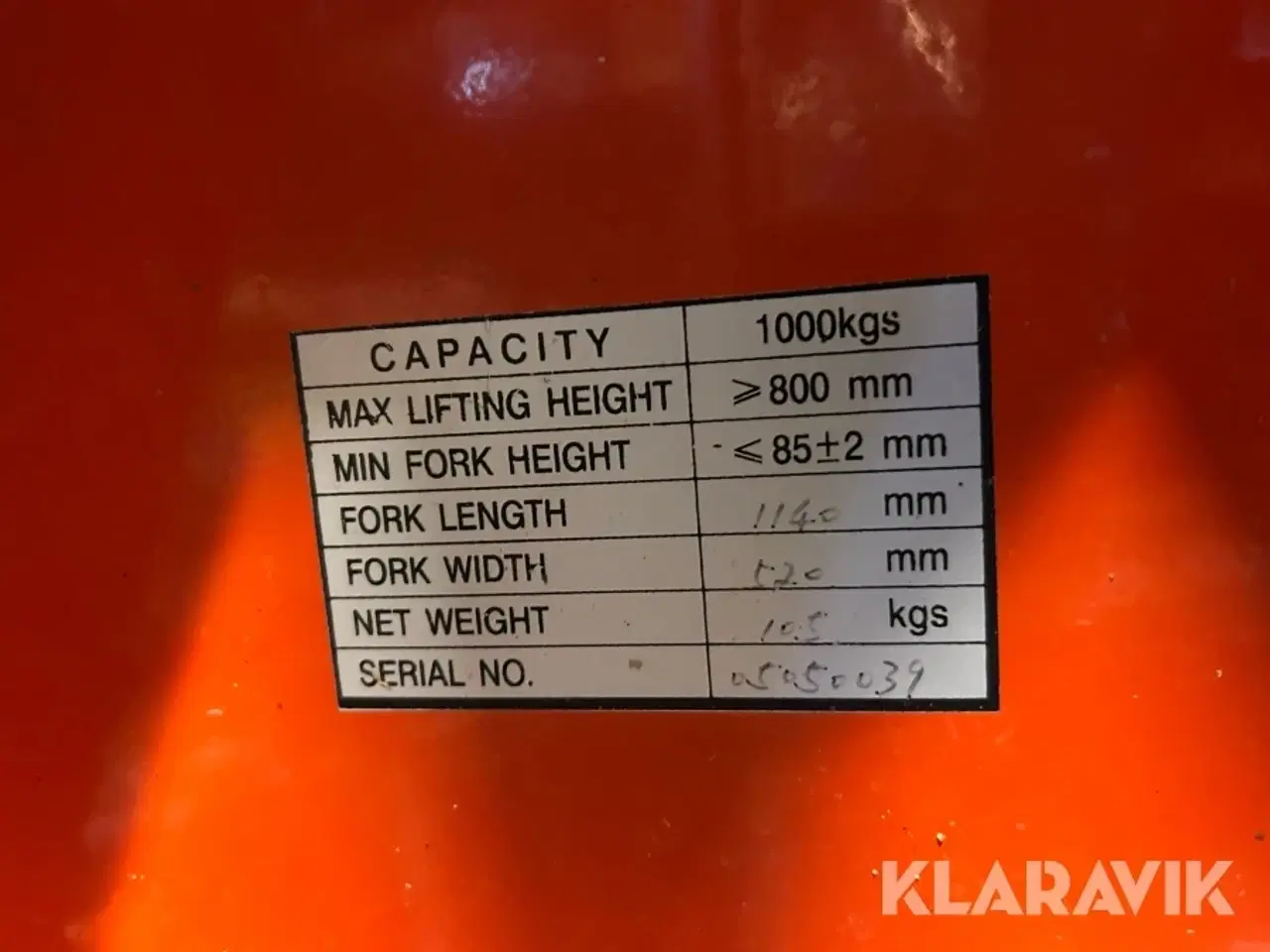 Billede 5 - Sakseløfter 1000kg