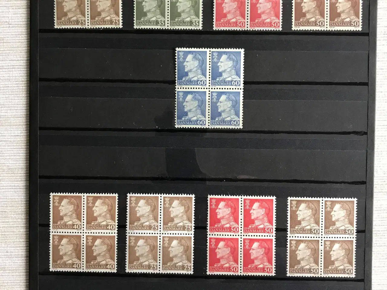 Billede 1 - Danmark - 9 forskellige postfriske firblokke