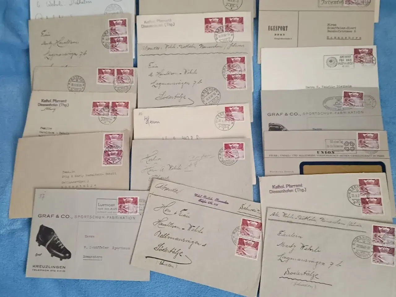 Billede 2 - Helvetia-Schweiz lot med konvolutter