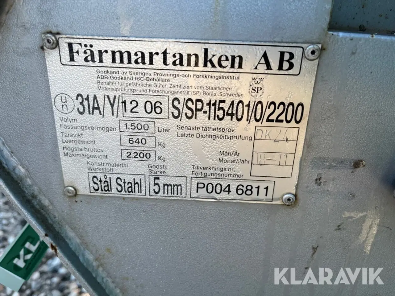 Billede 8 - Olietank Farmartanken 1500Liter