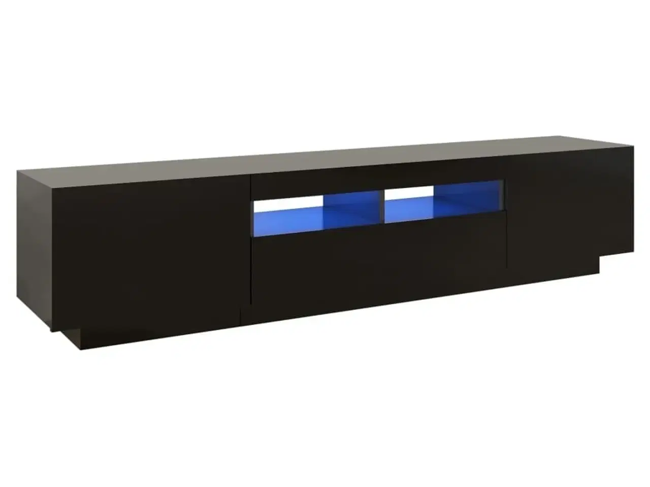 Billede 2 - Tv-skab med LED-lys 180x35x40 cm sort