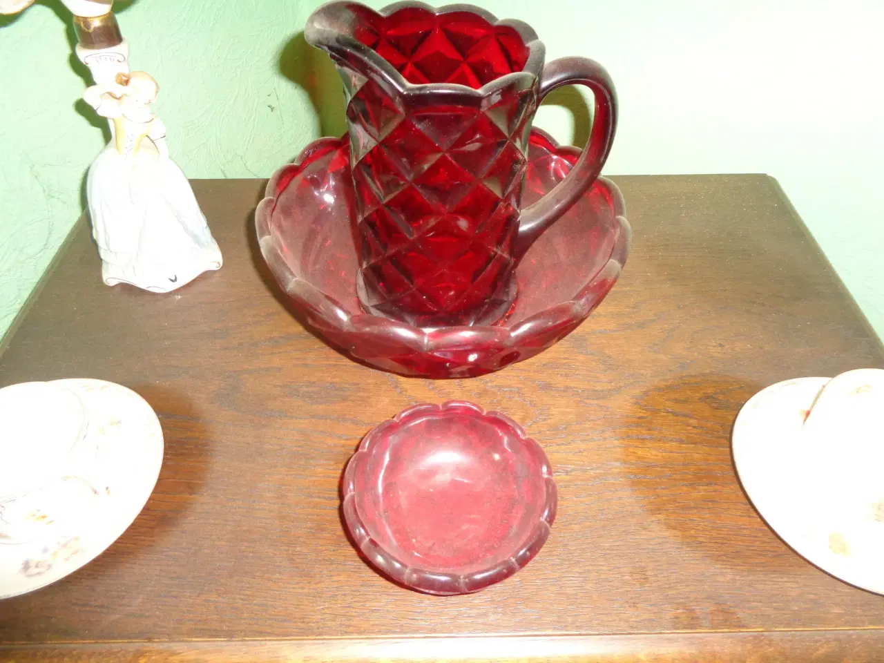Billede 1 - jordbær sæt skål og kande rød odin