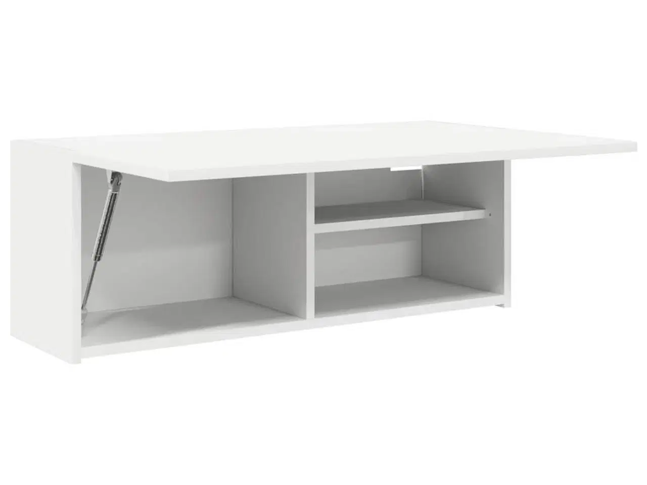 Billede 5 - Væghængt badeværelsesskab 80x25x30 cm konstrueret træ hvid